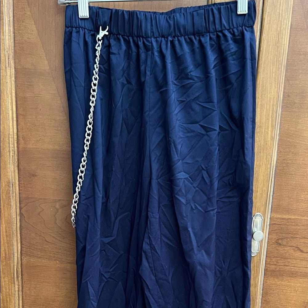 Blue Chain Windbreaker Pants